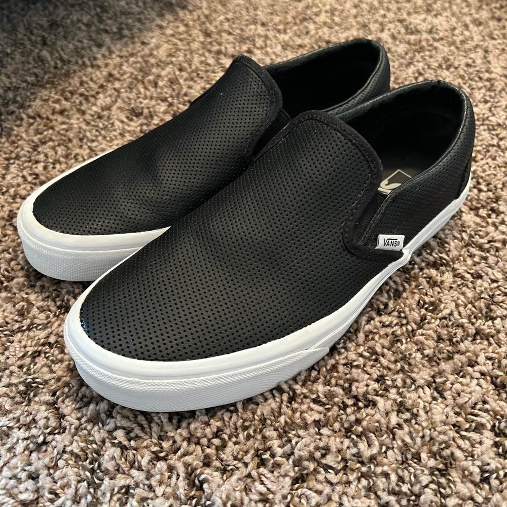 Vans perf leather slip on
